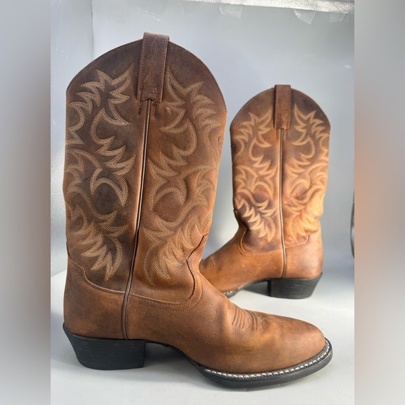 Ariat Heritage Brown Western Cowboy Boots 34724ar Size 9.5 D - Picture 2 of 6